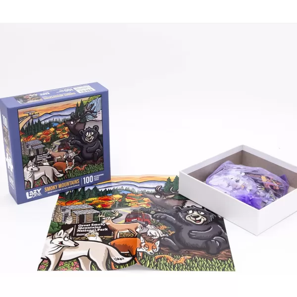 Lazy One National Park Puzzles Jigsaw Puzzles for Adults and Kids 100 and 500 Piece Puzzles for The Whole Family Smoky MtnSmoky Mtn National Park