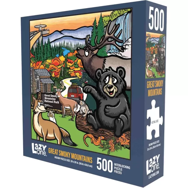 Lazy One National Park Puzzles Jigsaw Puzzles for Adults and Kids 100 and 500 Piece Puzzles for The Whole Family Smoky MtnSmoky Mtn National Park