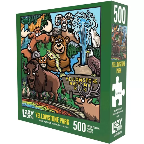 Lazy One National Park Puzzles Jigsaw Puzzles for Adults and Kids 100 and 500 Piece Puzzles for The Whole Family Smoky MtnYellowstone National Park