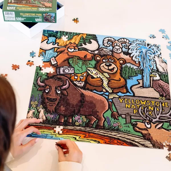 Lazy One National Park Puzzles Jigsaw Puzzles for Adults and Kids 100 and 500 Piece Puzzles for The Whole Family Smoky MtnYellowstone National Park