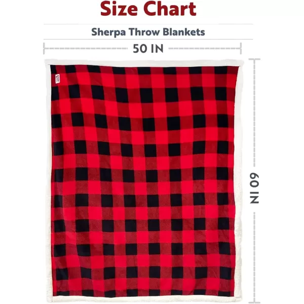 Lazy One Soft Polyester Sherpa Throw Blanket Plaid and Animal Designs One Size Cabin MooseBlack Plaid Fuzzy Blanket