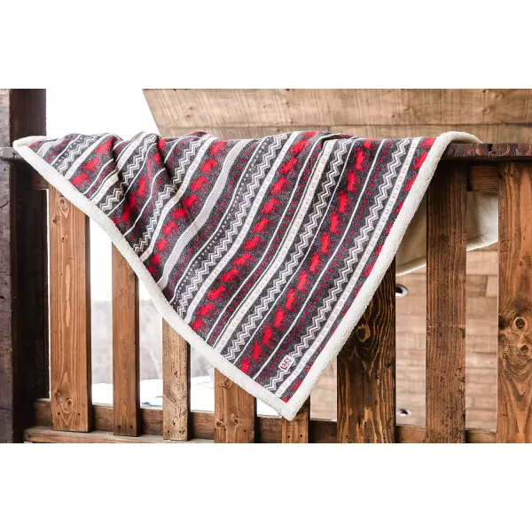 Lazy One Soft Polyester Sherpa Throw Blanket Plaid and Animal Designs One Size Cabin MooseCabin Moose Fuzzy Blanket