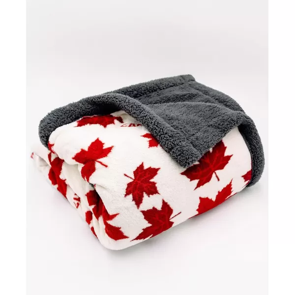 Lazy One Soft Polyester Sherpa Throw Blanket Plaid and Animal Designs One Size Cabin MooseCanada Eh Fuzzy Blanket