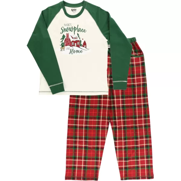 Lazy One Womens Pajama Set Short Sleeves with Cute Prints Relaxed FitSnowplace Pajama Set