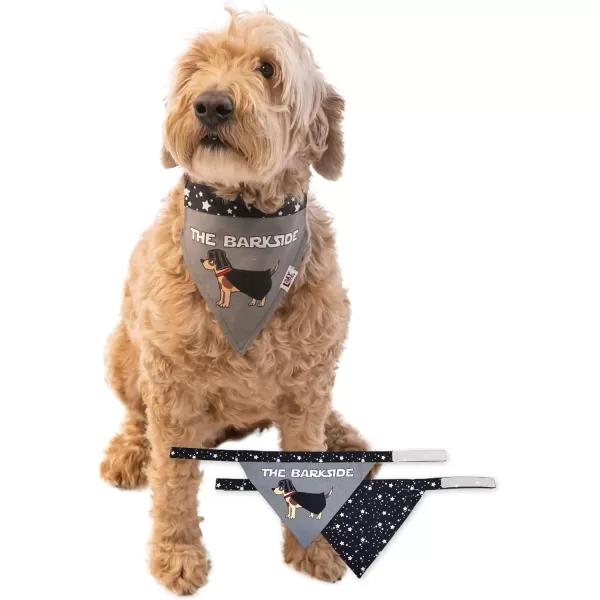 LazyOne Dog Bandana Reversible Cotton Bandanas for All Dog Sizes Fur Baby SmallBark Side Dog Bandana