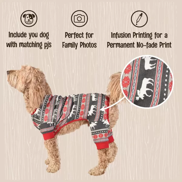 LazyOne Flapjacks OnePiece Dog Sweater Matching Family Pajamas for Dogs Moose Animal Medium
