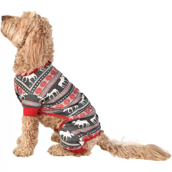 LazyOne Flapjacks OnePiece Dog Sweater Matching Family Pajamas for Dogs Moose Animal Medium