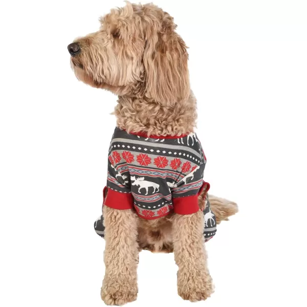 LazyOne Flapjacks OnePiece Dog Sweater Matching Family Pajamas for Dogs Moose Animal XSmallMoose Fair Isle Dog Flapjack Onesie