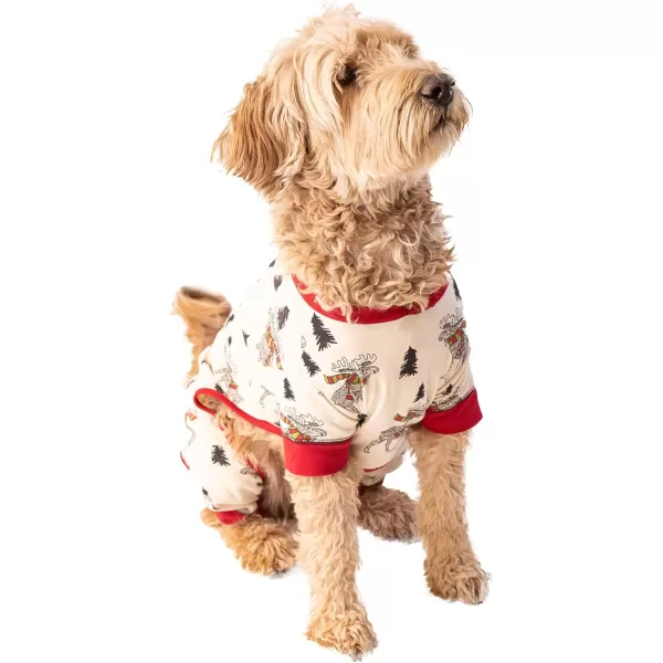 LazyOne Flapjacks OnePiece Dog Sweater Matching Family Pajamas for Dogs Moose Animal XSmallMoosletoe Dog Onesie