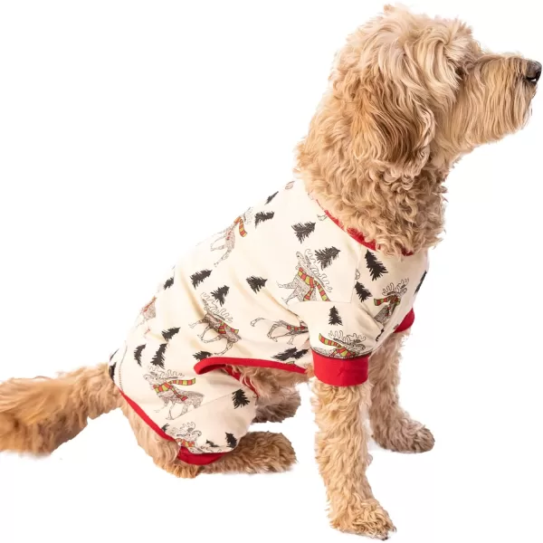 LazyOne Flapjacks OnePiece Dog Sweater Matching Family Pajamas for Dogs Moose Animal XSmallMoosletoe Dog Onesie
