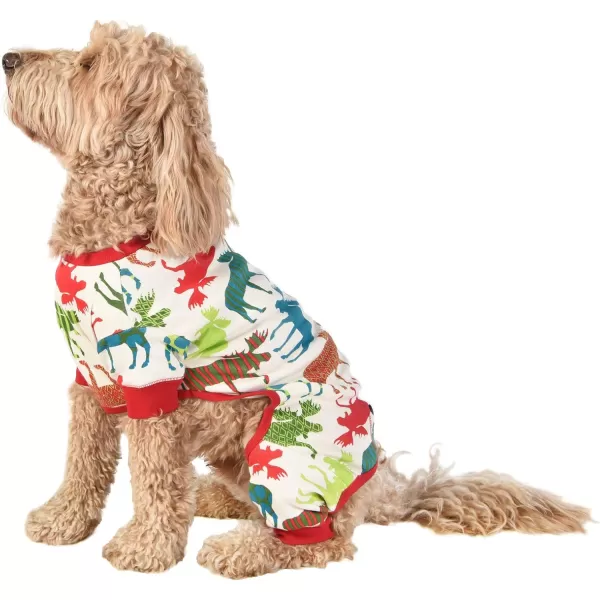LazyOne Flapjacks OnePiece Dog Sweater Matching Family Pajamas for Dogs Moose Animal XSmallPattern Moose Dog Onsie