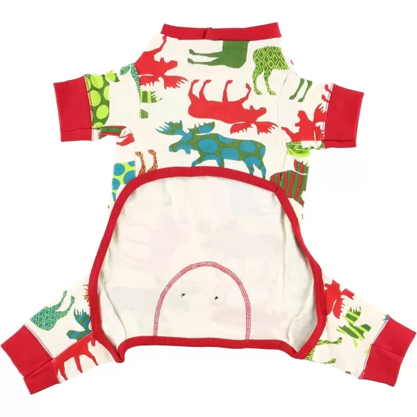 LazyOne Flapjacks OnePiece Dog Sweater Matching Family Pajamas for Dogs Moose Animal XSmallPattern Moose Dog Onsie