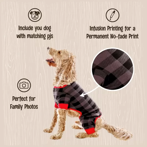 LazyOne Flapjacks OnePiece Dog Sweater Matching Family Pajamas for Dogs Plaid XSmall