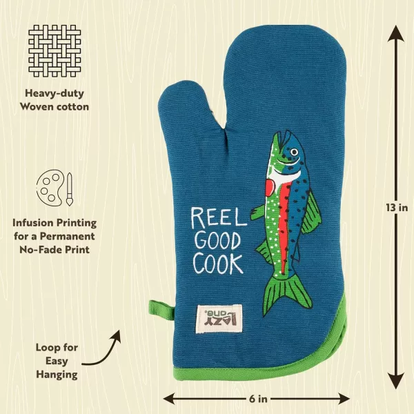 LazyOne Funny Bear Oven Mitt and Pot Holder Set Cute Kitchen Accessories for Home Set of 1 Matching Oven Glove and 1 Hot PadReel Good Cook