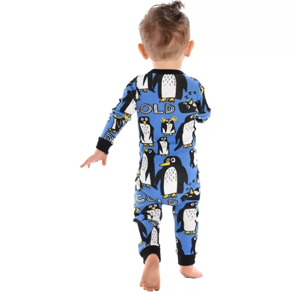 LazyOne OnePiece Pajamas Baby Bodysuit LongSleeve Baby Bodysuits 618 Months Animal Out Cold Penguin 6 MO