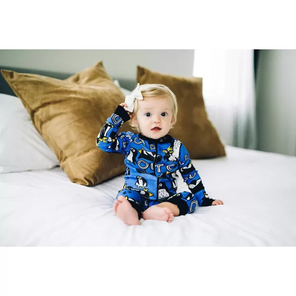 LazyOne OnePiece Pajamas Baby Bodysuit LongSleeve Baby Bodysuits 618 Months Animal Out Cold Penguin 6 MO