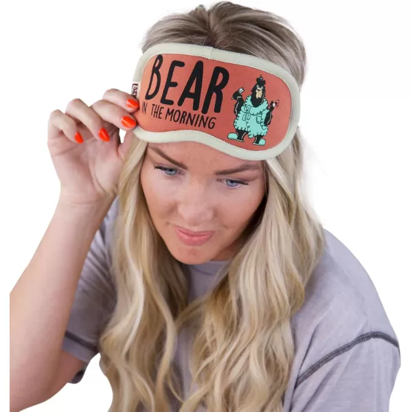 LazyOne Womens Cotton Face Mask for Sleep Washable Sleeping Mask for Adults Bear Bear in AMBear in the Am Sleep Mask