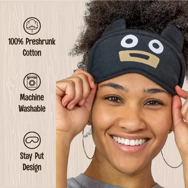 LazyOne Womens Cotton Face Mask for Sleep Washable Sleeping Mask for Adults Bear Bear in AMBlack Bear Sleep Mask