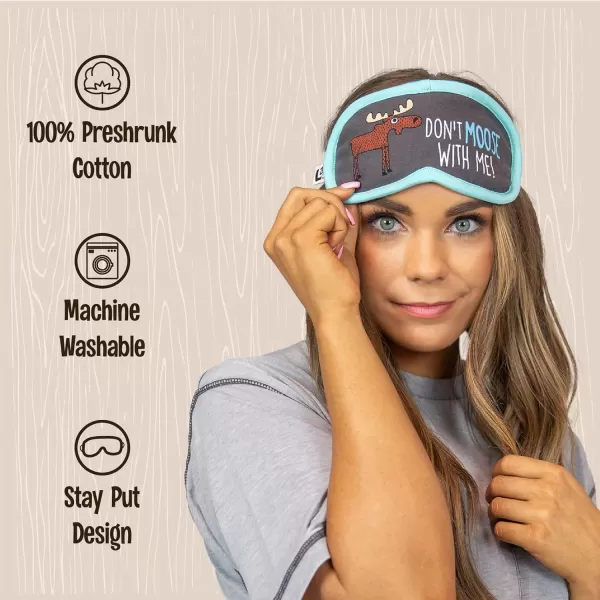 LazyOne Womens Cotton Face Mask for Sleep Washable Sleeping Mask for Adults Bear Bear in AMBorn to Be Wild Sleep Mask