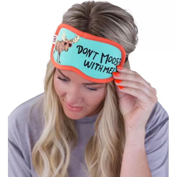 LazyOne Womens Cotton Face Mask for Sleep Washable Sleeping Mask for Adults Bear Bear in AMOrange Dont Moose Sleep Mask
