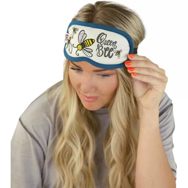 LazyOne Womens Cotton Face Mask for Sleep Washable Sleeping Mask for Adults Bear Bear in AMQueen Bee Sleep Mask