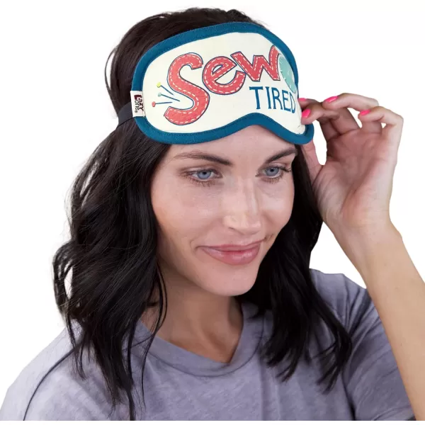 LazyOne Womens Cotton Face Mask for Sleep Washable Sleeping Mask for Adults Bear Bear in AMSew Tired Sleep Mask