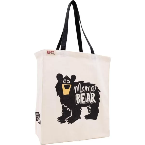 Lazy One Canvas Tote Bag Novelty Tote Bag for Women and Men Reusable Shopping Bags Perfect for Shopping Travel and WorkMama Bear