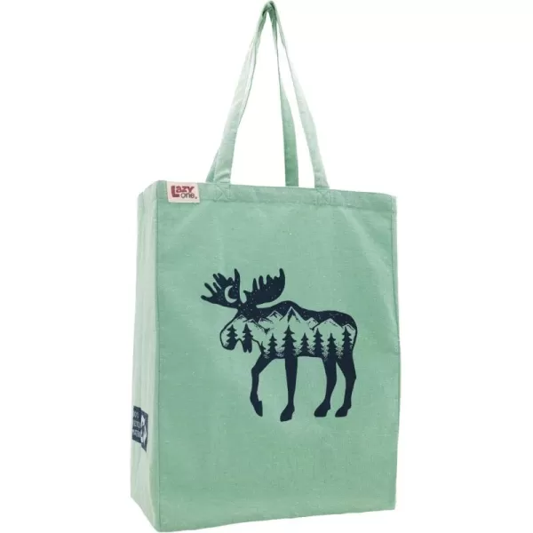 Lazy One Canvas Tote Bag Novelty Tote Bag for Women and Men Reusable Shopping Bags Perfect for Shopping Travel and WorkMountain Moose