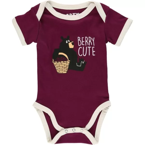 Lazy One Cute Unisex Baby Bodysuit Cute Animal Designs 618 MonthsBeary Cute Infant Onepiece