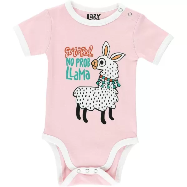 Lazy One Cute Unisex Baby Bodysuit Cute Animal Designs 618 MonthsNo Probllama Infant Onepiece