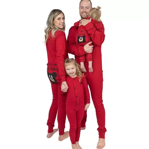 Lazy One Flapjacks Matching Christmas Pajamas for the Dog Baby ampamp Kids Teens and AdultsBear Bum Flapjack Onesie