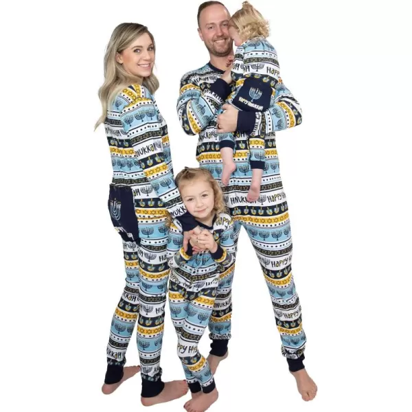 Lazy One Flapjacks Matching Christmas Pajamas for the Dog Baby ampamp Kids Teens and AdultsHappy Hanukkah Flapjack Onesie