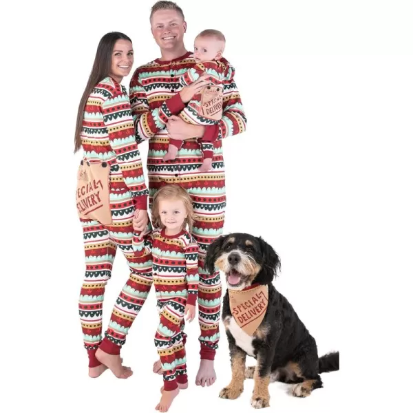 Lazy One Flapjacks Matching Christmas Pajamas for the Dog Baby ampamp Kids Teens and AdultsSpecial Delivery Flapjack Onesie
