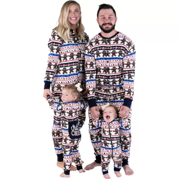 Lazy One Flapjacks Matching Christmas Pajamas for the Dog Baby ampamp Kids Teens and AdultsSweet Cheeks Gingerbread Flapjack Onsie