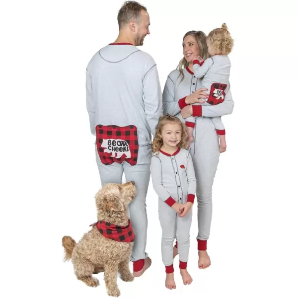 Lazy One Flapjacks Matching Pajamas for The Dog Baby Kids Teens and AdultsGrey Bear Flapjack Onesie