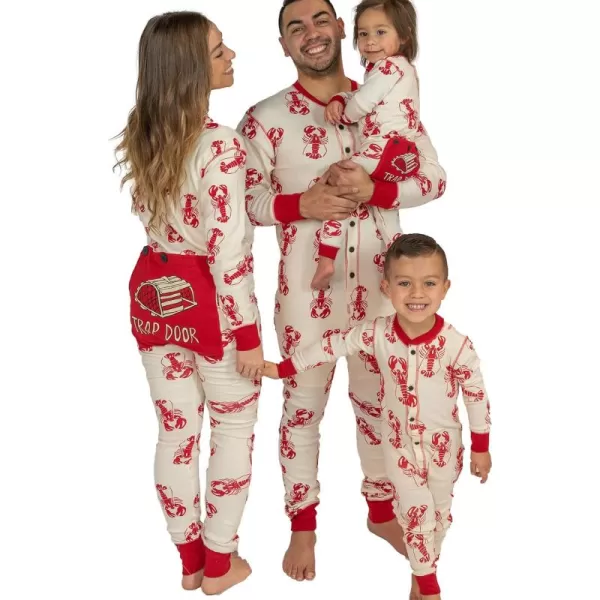 Lazy One Flapjacks Matching Pajamas for The Dog Baby Kids Teens and AdultsLobster Trap Door Flapjack Onesie