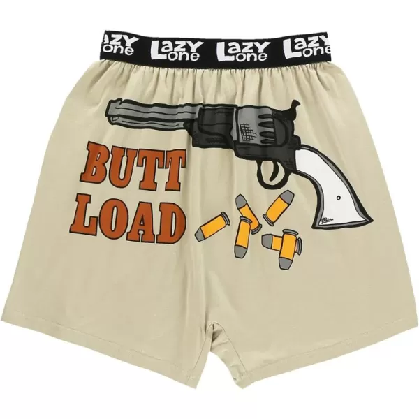 Lazy One Funny Animal Boxers Humorous Underwear Novelty Boxer Shorts Gag Gifts for MenButt Load Tan Boxers