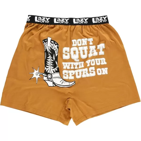 Lazy One Funny Animal Boxers Humorous Underwear Novelty Boxer Shorts Gag Gifts for MenDont Squat Boxer