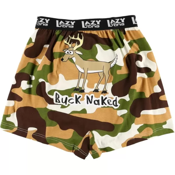Lazy One Funny Animal Boxers Humorous Underwear Novelty Boxer Shorts Gag Gifts for MenGoodnight Deer Boxers