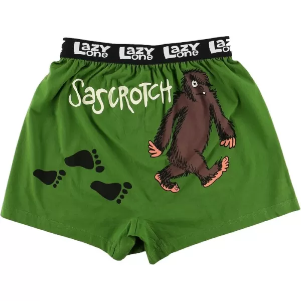 Lazy One Funny Animal Boxers Humorous Underwear Novelty Boxer Shorts Gag Gifts for MenI Believe Bigfoot Boxers