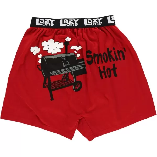 Lazy One Funny Animal Boxers Humorous Underwear Novelty Boxer Shorts Gag Gifts for MenRed Smokin Hot Boxers