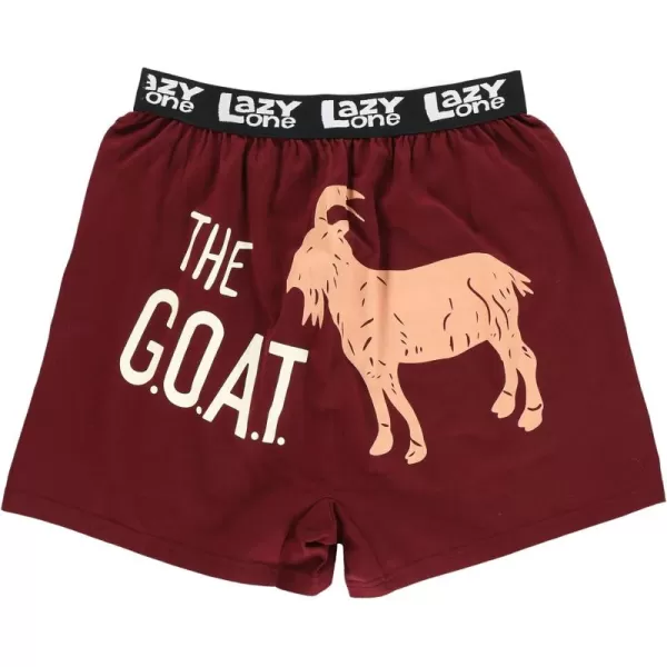 Lazy One Funny Animal Boxers Humorous Underwear Novelty Boxer Shorts Gag Gifts for MenThe Goat Boxers