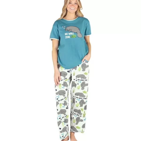 No Wake Zone Manatee Pajama Set