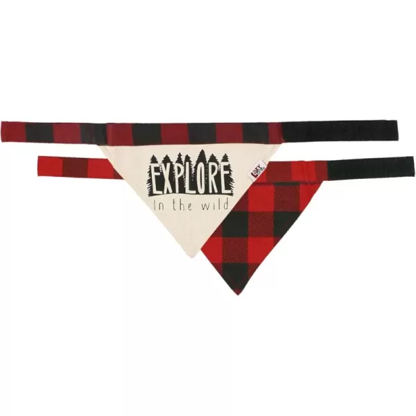 LazyOne Dog Bandana Reversible Cotton Bandanas for All Dog Sizes Fur Baby SmallExplore in The Wild Dog Bandana