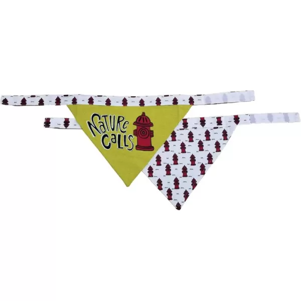 LazyOne Dog Bandana Reversible Cotton Bandanas for All Dog Sizes Fur Baby SmallNature Calls Dog Bandana