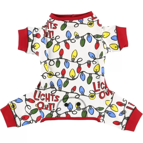 LazyOne Flapjacks OnePiece Dog Sweater Matching Family Pajamas for Dogs Moose Animal XSmallLights Out Dog FlapJack Onesie