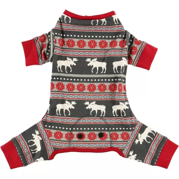 LazyOne Flapjacks OnePiece Dog Sweater Matching Family Pajamas for Dogs Moose Animal XSmallMoose Fair Isle Dog Flapjack Onesie