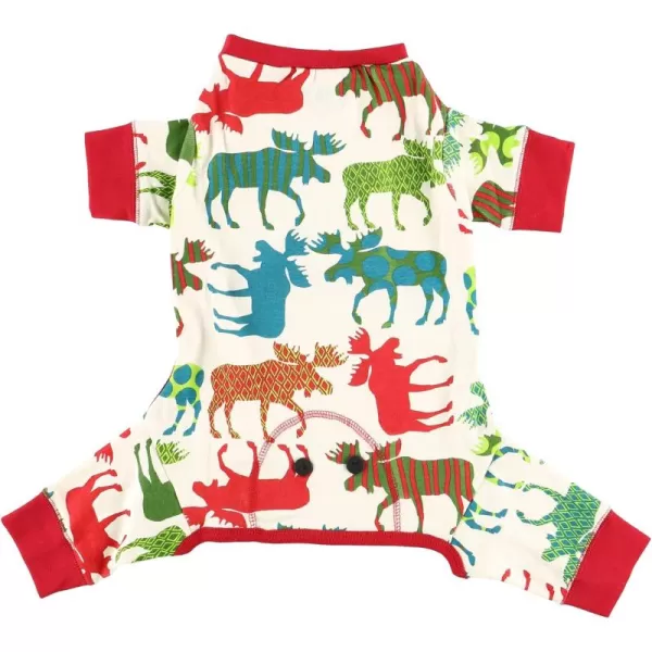 LazyOne Flapjacks OnePiece Dog Sweater Matching Family Pajamas for Dogs Moose Animal XSmallPattern Moose Dog Onsie