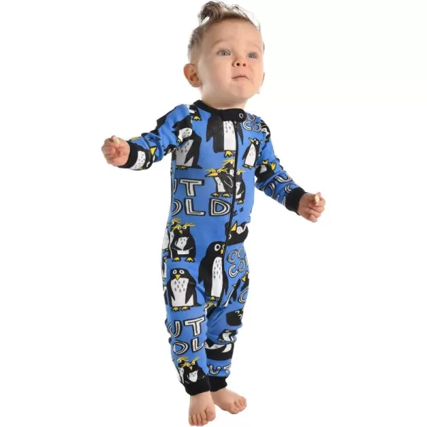 LazyOne OnePiece Pajamas Baby Bodysuit LongSleeve Baby Bodysuits 618 Months Animal Out Cold Penguin 6 MO