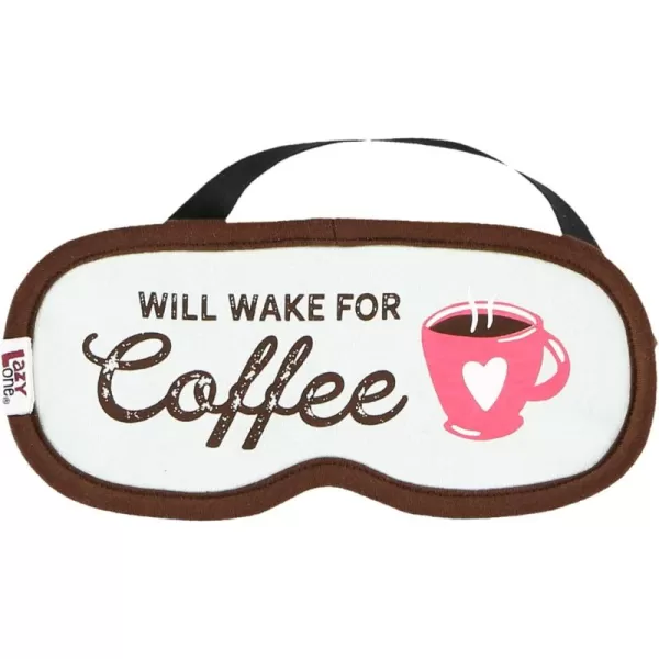 LazyOne Womens Cotton Face Mask for Sleep Washable Sleeping Mask for Adults Bear Bear in AMCoffee First